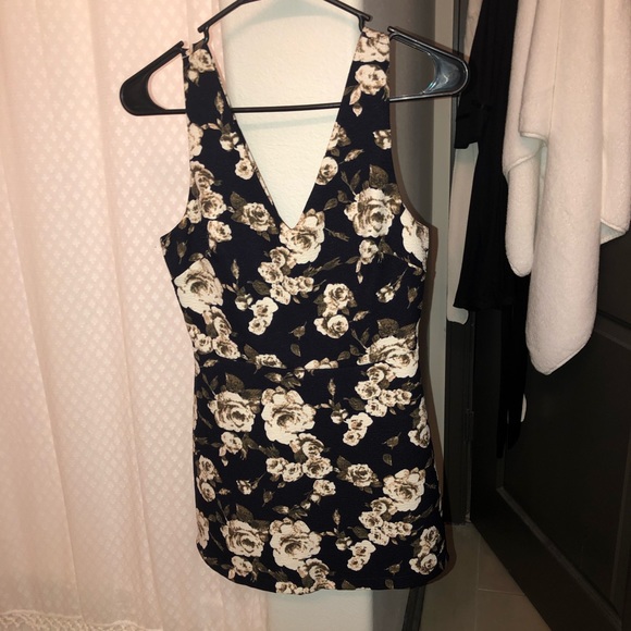 Black and White Flower Romper - Picture 1 of 3